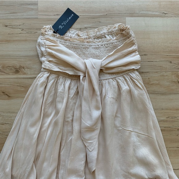 Vivimos Short cotton summer dress, sleeveless, with front bow tube dr… - Picture 9 of 12